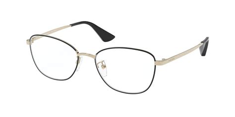 prada 64xvd|Prada PR 64XVD Asian Fit AAV1O1 Eyeglasses in Black Gold .